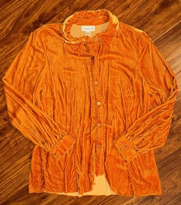 CC Whimsigoth Mezcla de Seda Terciopelo Túnica Camisa Boho Para Mujer’s Talla M Foto 1 de 4