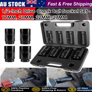 4Pcs Crank Bolt Socket Set 17/21/22/27MM Harmonic Balancer Socket Set 1/2" Drive - Picture 1 of 13