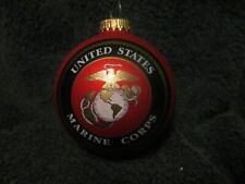 Krebs Glass American Pride United States Marine Corps 3" Christmas Ball Ornament
