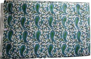 5 Yard Cotton Fabric Dressmaking running Indian Block Printed Traditional A-5 - Picture 1 of 3