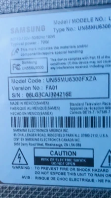 SAMSUNG UN55MU6500FXZA BOARDS kit A - Image 1 of 4