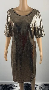 Neu mit Etikett JM Studio by John Meyer schwarz gold Anzug separates Kleid Größe 12 UVP 129 $ - Bild 1 von 9