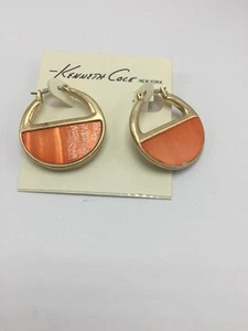 $32 Kenneth Cole Coral Canyon She'll Hoop Earrings 20F - Picture 1 of 8