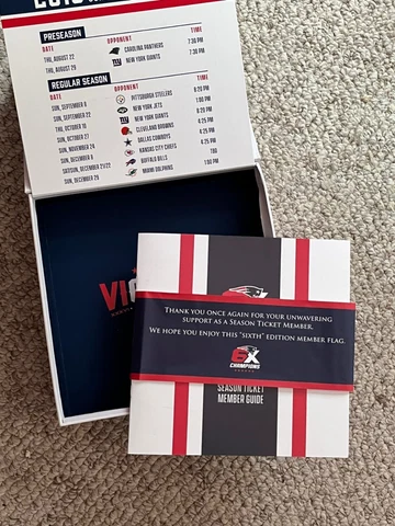 NIB 2019 New England Patriots Season Ticket Holder Souvenir Box Cover