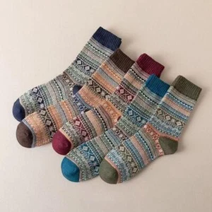 Dicke Socken für Männer im ethnischen Retro-Stil hochwertige warme atmungsa I2M4 - Picture 1 of 21