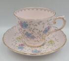 Tuscan Fine English Bone China Pastel Pink Tea Cup & Saucer Floral Pattern Rare