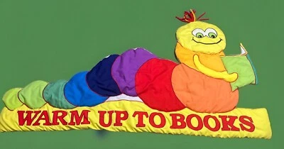 Gusano de biblioteca infantil vintage "calentamiento para libros" colgante de pared aula lectura 3D Foto 1 de 4