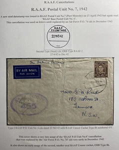 1942 Port Moresby Papua New Guinea Air Force RAAF 6 Censored Cover to Genova OAs - Picture 1 of 3