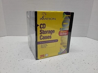 Estuches de almacenamiento Imation para CD/DVD 25 unidades de almacenamiento de diseño delgado - nuevos sellados  Foto 1 de 4