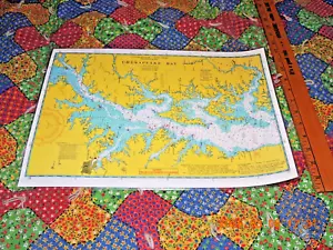 Vinyl placemat - Map of Chesapeake Bay on one side, Inland Pilot Basic rules oth - Picture 1 of 2