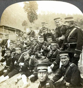 Keystone Stereoview: CHINA, JAPANESE ARMY on the Way to the Front, Manchuria - Picture 1 of 3