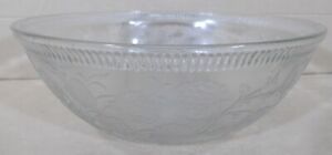 Clear Depression Glass Strawberry 7 1/4" Berry, Vegetable Serving Bowl