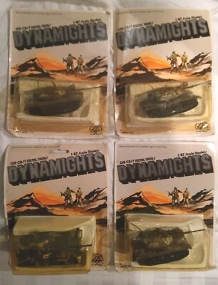 4 x ZEE ИГРУШКИ DYNAMICIGHTS ЛИТОЙ МЕТАЛЛИЧЕСКИЙ БАК МАСШТАБ 1/87 ЛОТ ИЗ 4! ВИНТАЖНЫЙ АНТИКВАРНЫЙ! - Изображение 1 из 4