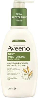 Aveeno Daily Moisturising Body Lotion With Soothing Oats,Fragrance Free 300ml UK - Image 1 of 4