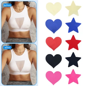 Disposable Self-Adhesive Nipple Covers Pasties 5 Colors Invisible Sticky Bra - Picture 1 of 25