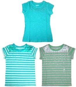 Arizona Girls Short Sleeve T-Shirt NWT Size 6/7 or 8 Aqua or Green - Picture 1 of 10