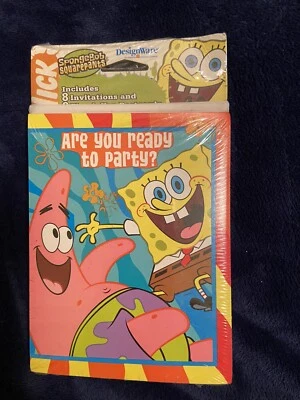 SPONGEBOB SQUAREPANTS Buddies INVITATIONS and THANK YOUS (8ct ea.) - Image 1 of 4