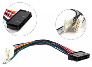 20 Pin ATX To 2 Port 6 Pin PSU AT Power Adapter Cable - 286 386 486 586 Computer - Picture 1 of 10