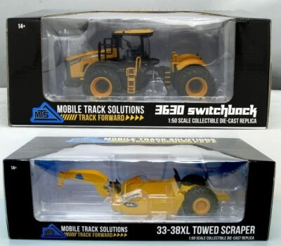 1:50 SPECCAST MOBILE TRACK SOLUTIONS 3630 Switchback Tractor & 33-38XL Scraper - Image 1 of 4