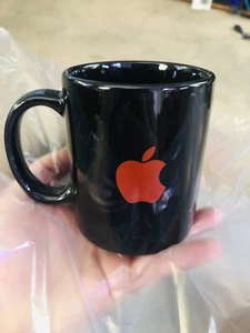 vintage rare Apple black mug red apple logo  - Picture 1 of 7
