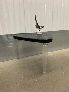 Black Ikea triangluar black side corner table plastic PS Series Bolso 90s 2000s - Picture 1 of 10