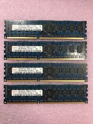 Hynix 8GB Kit 4x2GB 2Rx8 PC3-10600R-9-10-B0 Server Ram HMT125R7BFR8C - Image 1 of 4