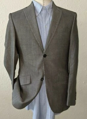 Ted Baker Marrón LINO LANA Rayas Finas Púrpura Blazer Chaqueta Abrigo Deportivo 36R Ventilación Foto 1 de 4