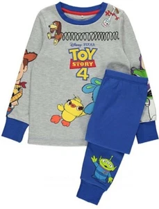 NEU Disney Toy Story 4 Schlafanzüge grau meliert Langarm - Bild 1 von 5