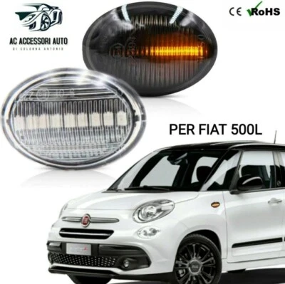 COPPIA FRECCE LATERALI PROGRESSIVE LED PER FIAT 500 L 500L DINAMICHE CANBUS - Imagen 1 de 4