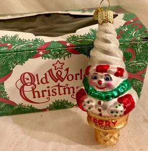 Alte Welt Weihnachten Glas Eistüte Ornament - Bild 1 von 6