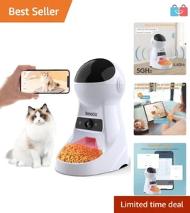1080P Night Vision Automatic Pet Feeder with App Control for Small Dogs & Cats - Picture 1 of 9