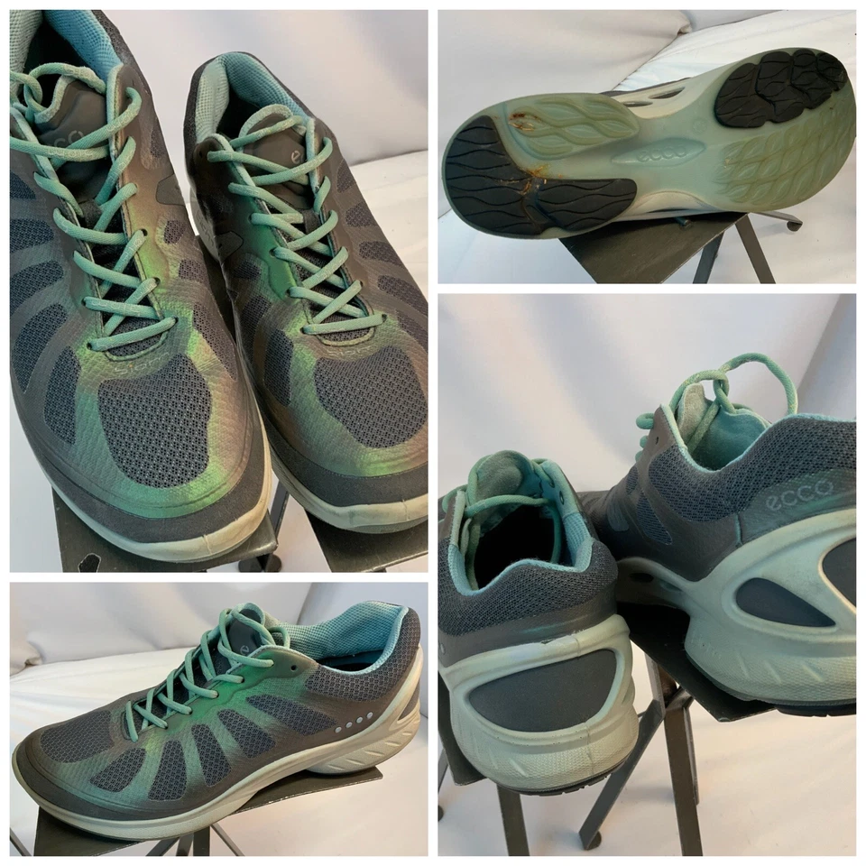 Ecco Biom Athletic Shoes Sz 8.5 Women EU 36 Gray Yak Leather Lace YGI J1S-84 - Image 1 of 4