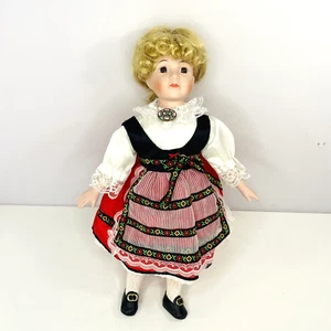 Ellis Island Design Debut Doll Vintage Wind Up Music Box Czech Dress 16" Tall - Picture 1 of 12