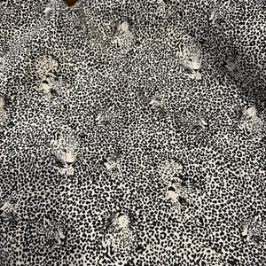 Velboa weiß/schwarz Gepard Druck Stoff - 2x2,5 Yards - Bild 1 von 5