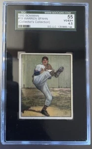 1950 Bowman Set-Break # 19 Warren Spahn SGC 4.5 High End - Picture 1 of 2
