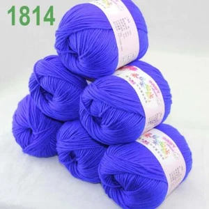 Sale lot 6 Skeins x50g Cashmere Silk Wool Children Hand Knitting Crochet Yarn 14 - Picture 1 of 4