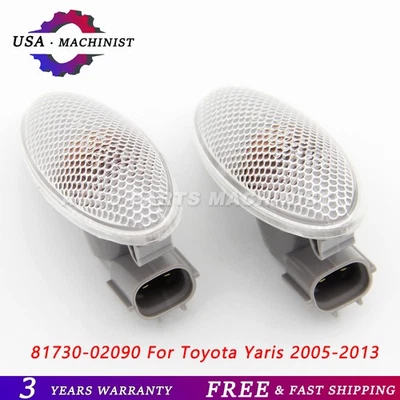 2Pcs FIT Toyota Yaris 2005-2013 81730-02090 Side Marker Turn Signal Fender Light - Image 1 of 4