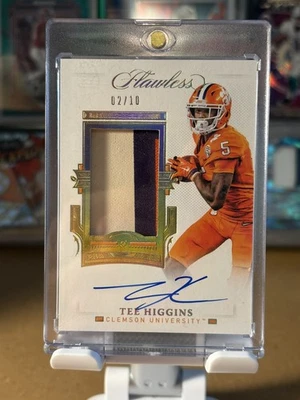 Panini Flawless Tee Higgins Patch Auto Gold /10 Clemson Tigers! - Image 1 of 2