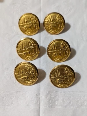 Indiana state seal buttons.  Set Of Six - marked Superior Quality  - Image 1 of 4