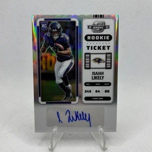 Biglietto Contenders Optic Rookie 2022 Auto - #168 Isaiah Probabile - Ravens - Foto 1 di 2