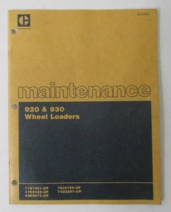 Caterpillar Parts 920 & 930 Wheel Loaders; 71H1451-UP, 41K8438-UP (1980 PB Book) - Picture 1 of 6