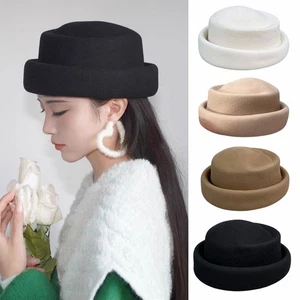 Topper Top Hat Donna Donna Casual Lana Cappello Fedora Berretto Inverno Autunno Retrò - Foto 1 di 27