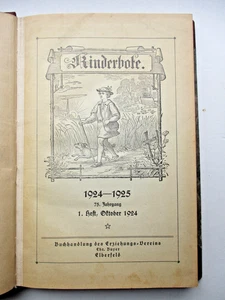 Kinderbote, 1924-1925, 75 Jahrgang, Nr. 1-12, Chr. Buyer, Halbleineneinband - Bild 1 von 6