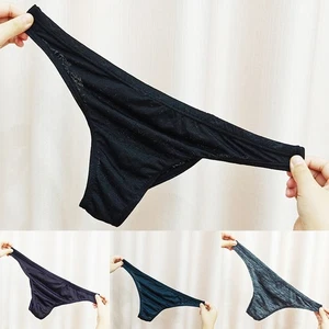 Low-rise Underwear Breathable Pouch Underpants Geometric Pattern Briefs - Picture 1 of 20