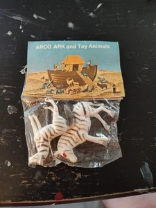 Vintage 70er Jahre Arco Arche Noah Tiere Zebras �� Neu im Paket - makellos - Bild 1 von 8