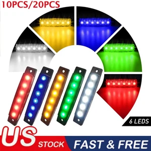 Smoked 3.8"LED Clearance Side Marker Light For Truck Trailer RV Amber/Red/White - Picture 1 of 35