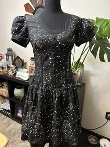Corset Story Astrology Constellation Formal Dress Black Steampunk Goth Sz 26 - Picture 1 of 5