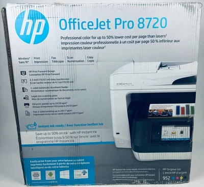 Genuine HP OfficeJet Pro 8720 Color All-In-One InkJet Wireless Printer - M9L75A - Image 1 of 4
