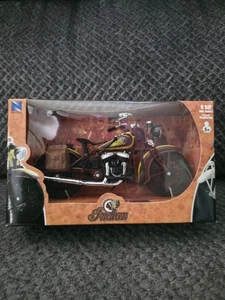 NewRay Indian 1934 Sport Scout 1:12 Die Cast Yellow Brown Motorcycle New In Box - Picture 1 of 4