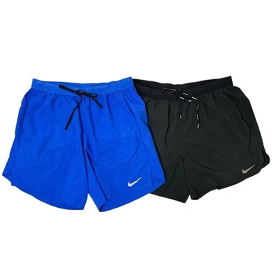Lote de 2 Pantalones Cortos de Correr Nike Para Hombre Medianos Ligeros Azul Real Negro Atlético Foto 1 de 4